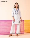 K 1165 By Naisha Linen Slub Casual Wear Co Ord Set

